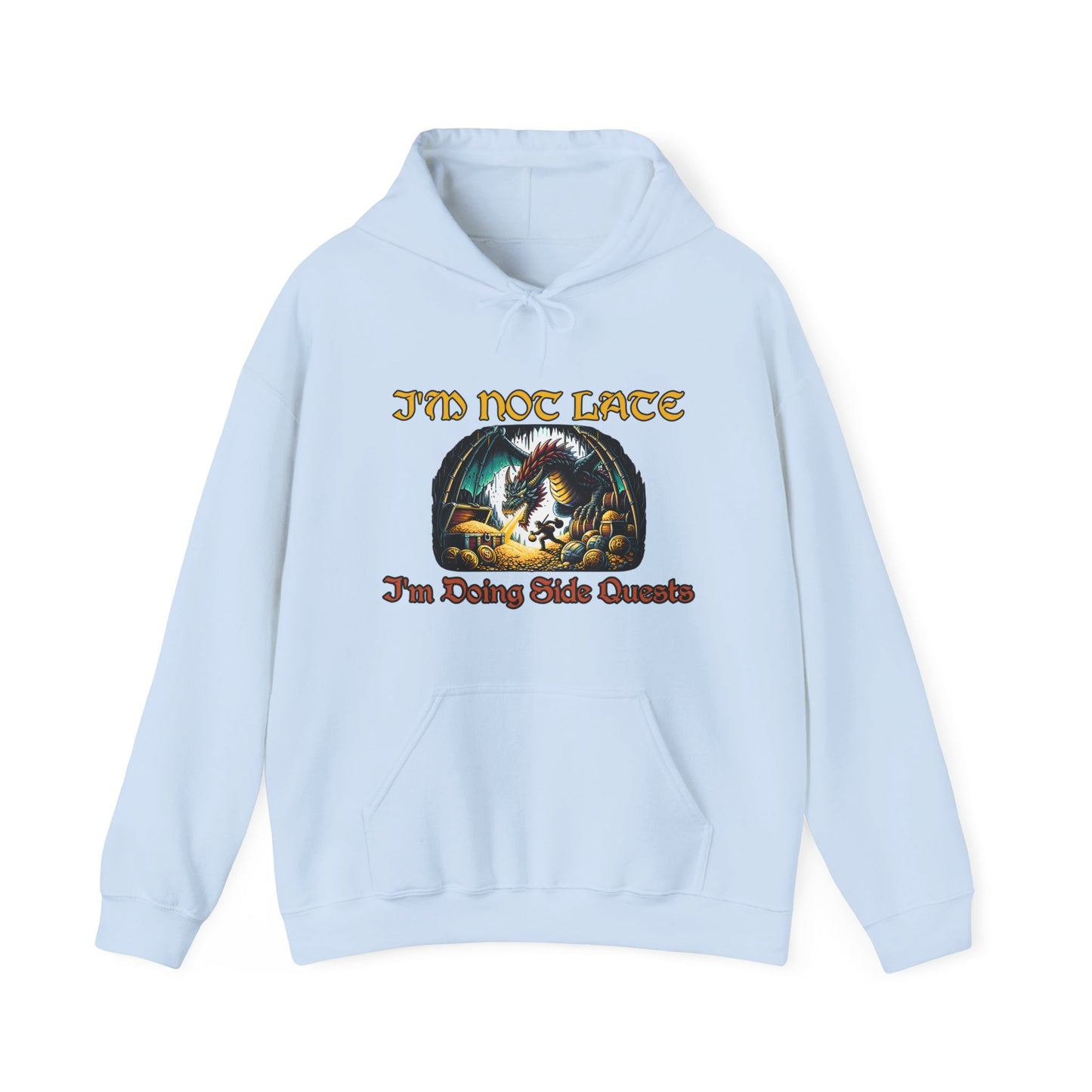 I'm Not Late, I'm Doing Side Quests - Dungeon Unisex Heavy Blend™ Hooded Sweatshirt