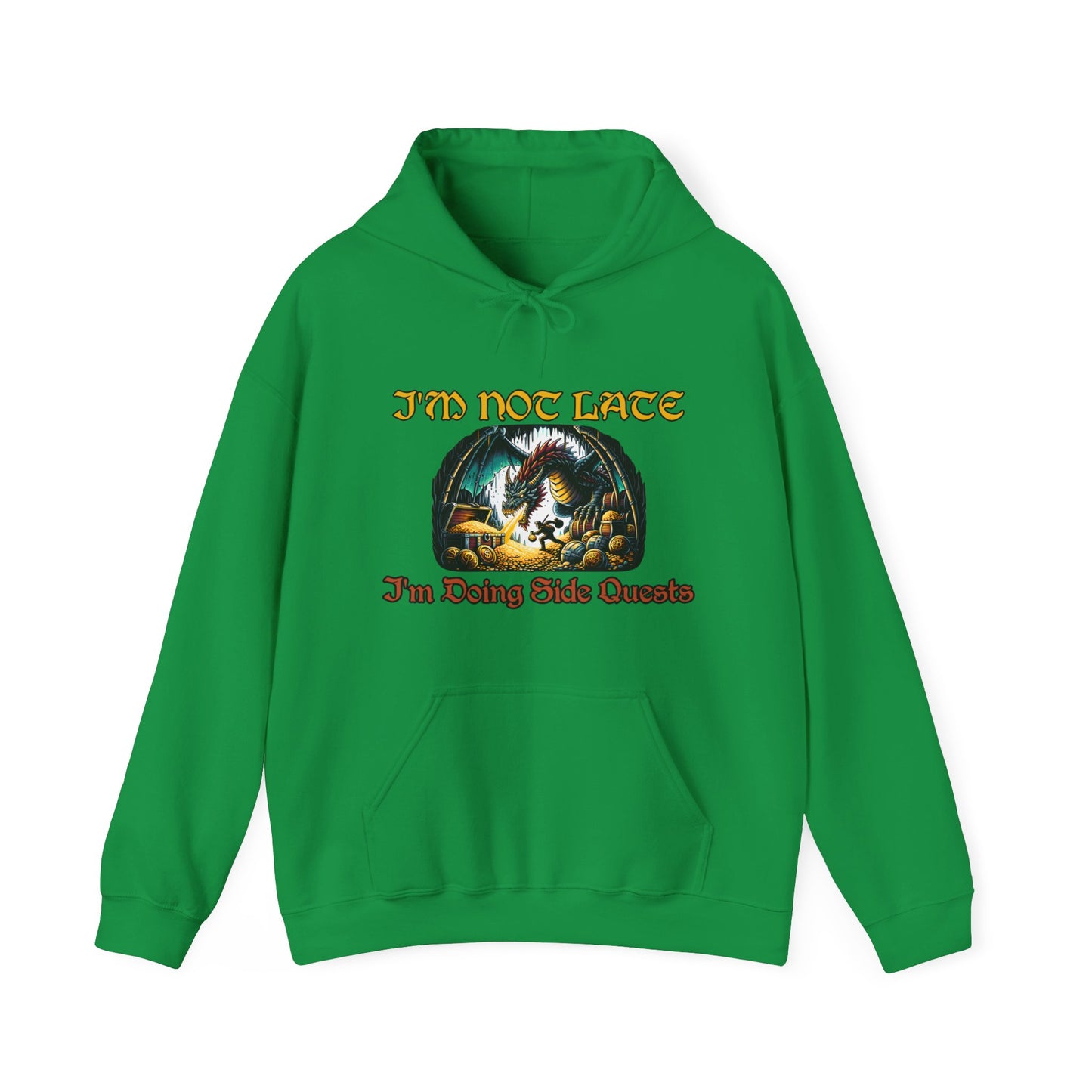 I'm Not Late, I'm Doing Side Quests - Dungeon Unisex Heavy Blend™ Hooded Sweatshirt