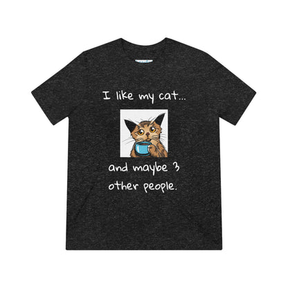 I Like My Cat...and Maybe 3 Other People - Unisex Triblend Tee