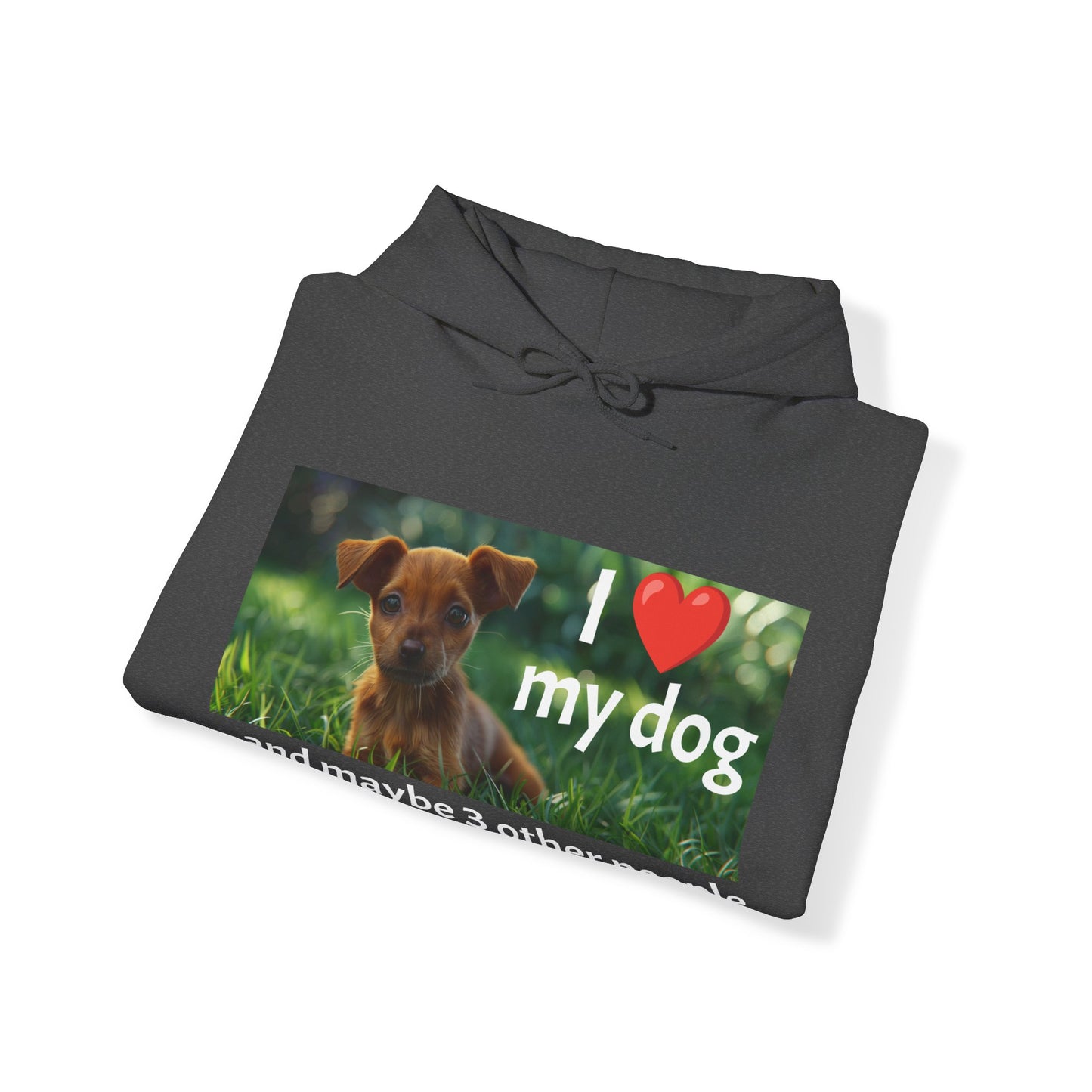 I Heart My Dog...and maybe 3 other people - Unisex Heavy Blend™ Hooded Sweatshirt