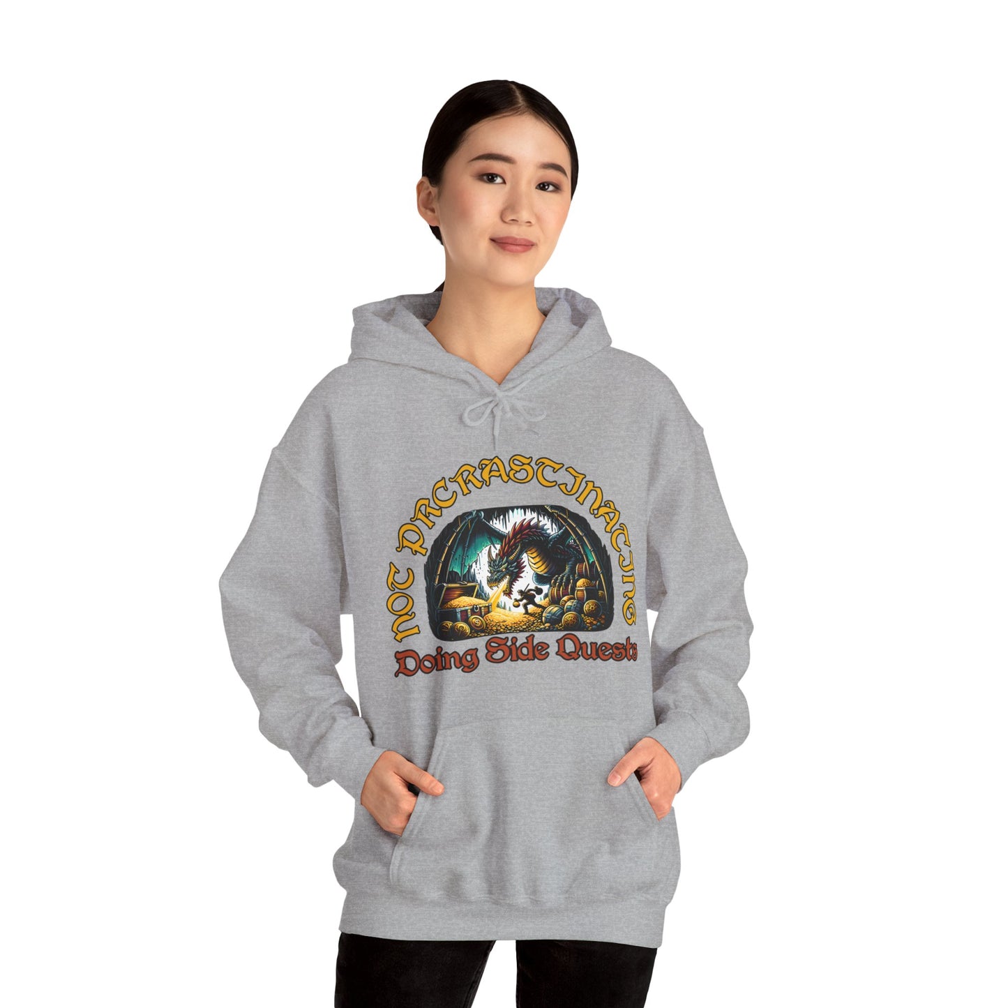 Not Procrastinating, Doing Side Quests - Dungeon Unisex Heavy Blend™ Hooded Sweatshirt