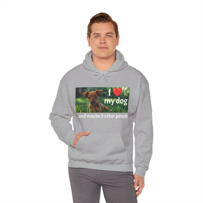 I Heart My Dog...and maybe 3 other people - Unisex Heavy Blend™ Hooded Sweatshirt