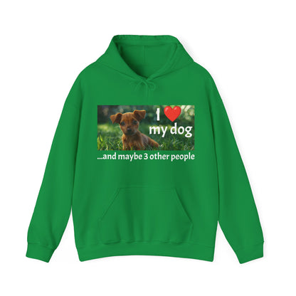 I Heart My Dog...and maybe 3 other people - Unisex Heavy Blend™ Hooded Sweatshirt