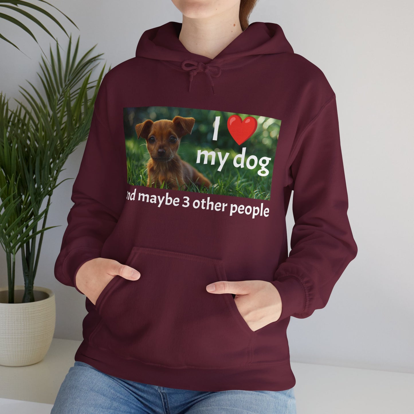 I Heart My Dog...and maybe 3 other people - Unisex Heavy Blend™ Hooded Sweatshirt