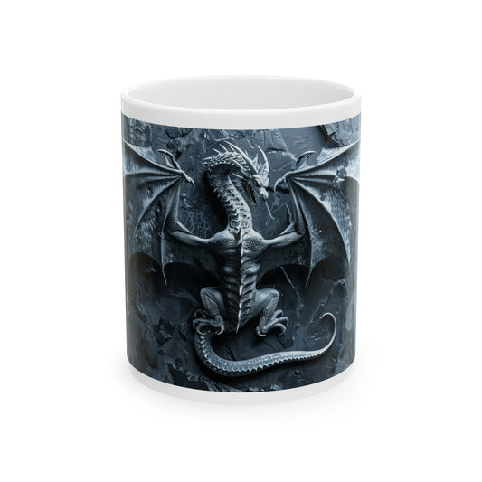 Silver Dragon Dungeon - Ceramic Mug, 11oz