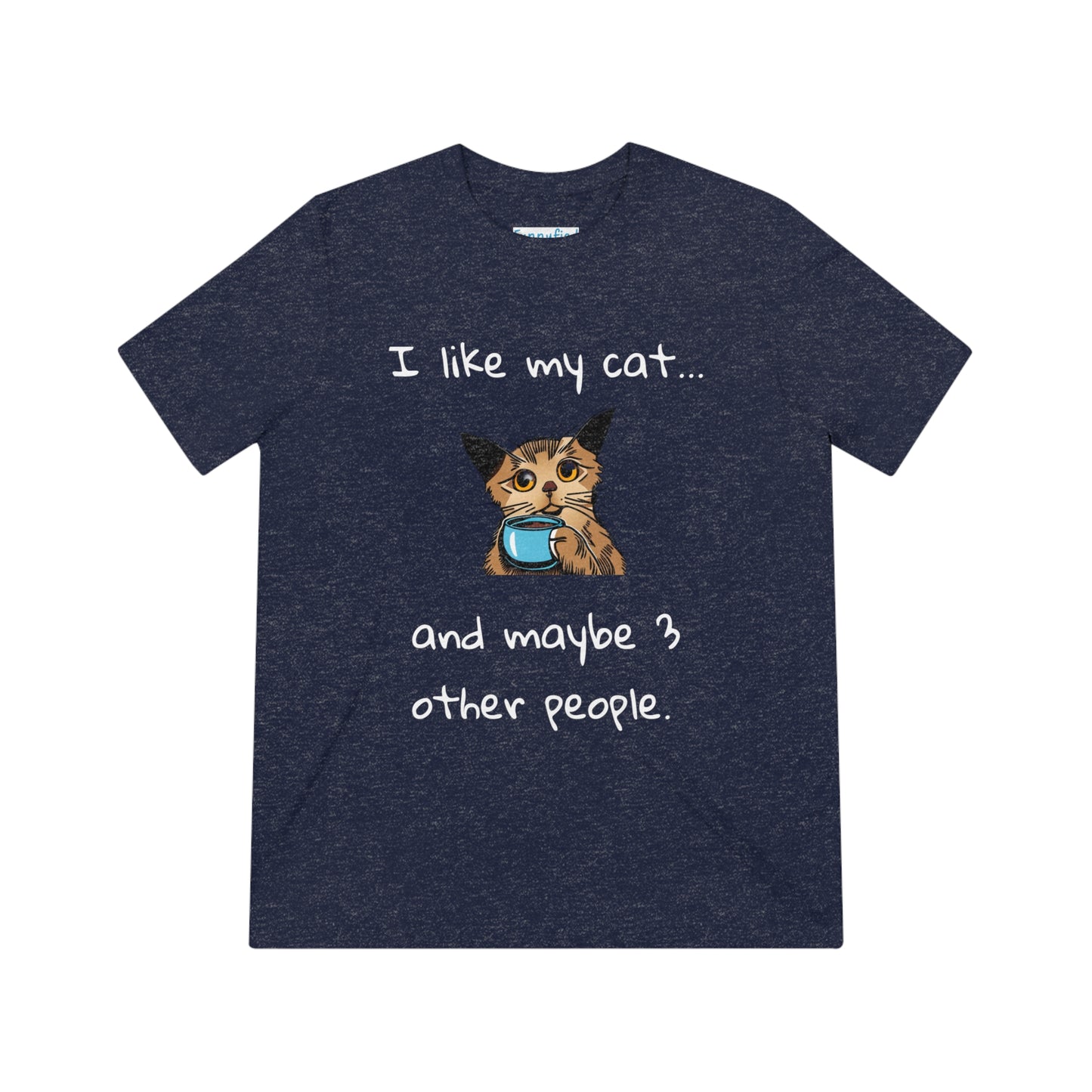 I Like My Cat...and Maybe 3 Other People - Unisex Triblend Tee