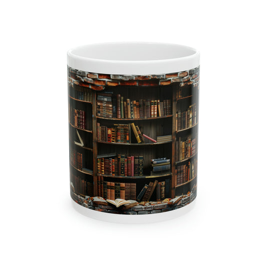 Books are my Treasure -- Ceramic Mug, 11oz