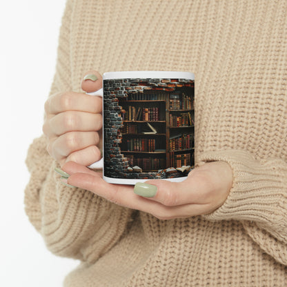 Books are my Treasure -- Ceramic Mug, 11oz