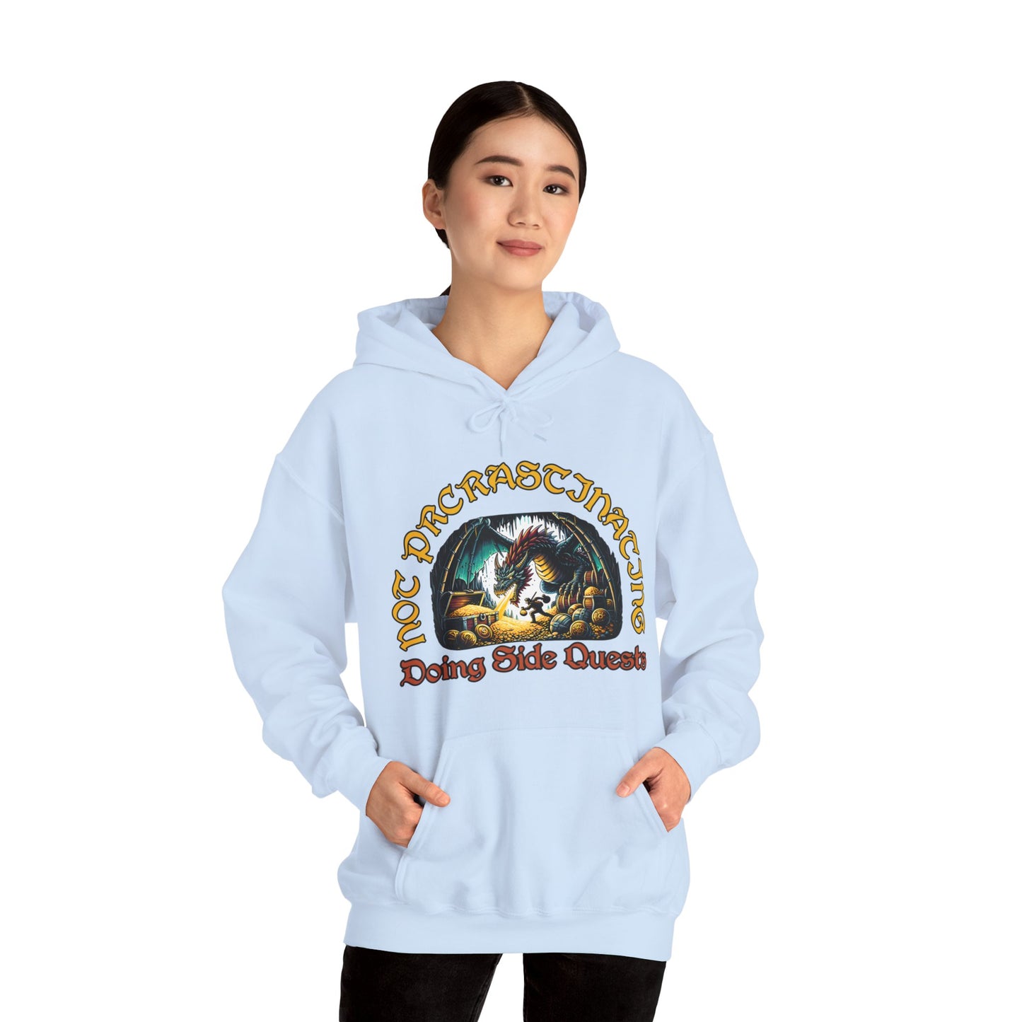 Not Procrastinating, Doing Side Quests - Dungeon Unisex Heavy Blend™ Hooded Sweatshirt