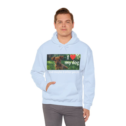 I Heart My Dog...and maybe 3 other people - Unisex Heavy Blend™ Hooded Sweatshirt