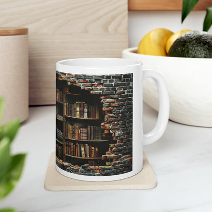 Books are my Treasure -- Ceramic Mug, 11oz