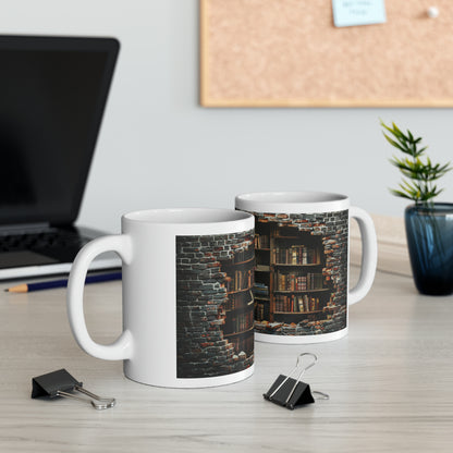 Books are my Treasure -- Ceramic Mug, 11oz